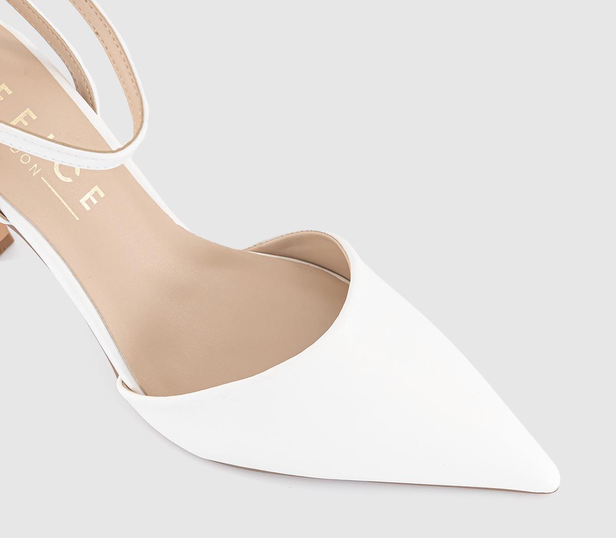 OFFICE Heiress Two Part Court Heels OFFICE Heiress Two Part Court Heels Off White