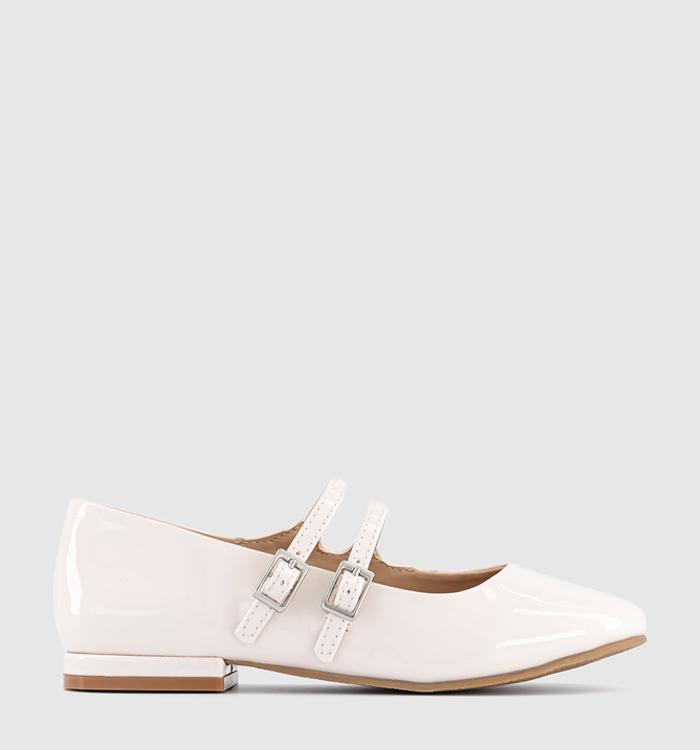 OFFICE Kids Genesis Double Strap Mary Jane Kids Shoes Cream Patent