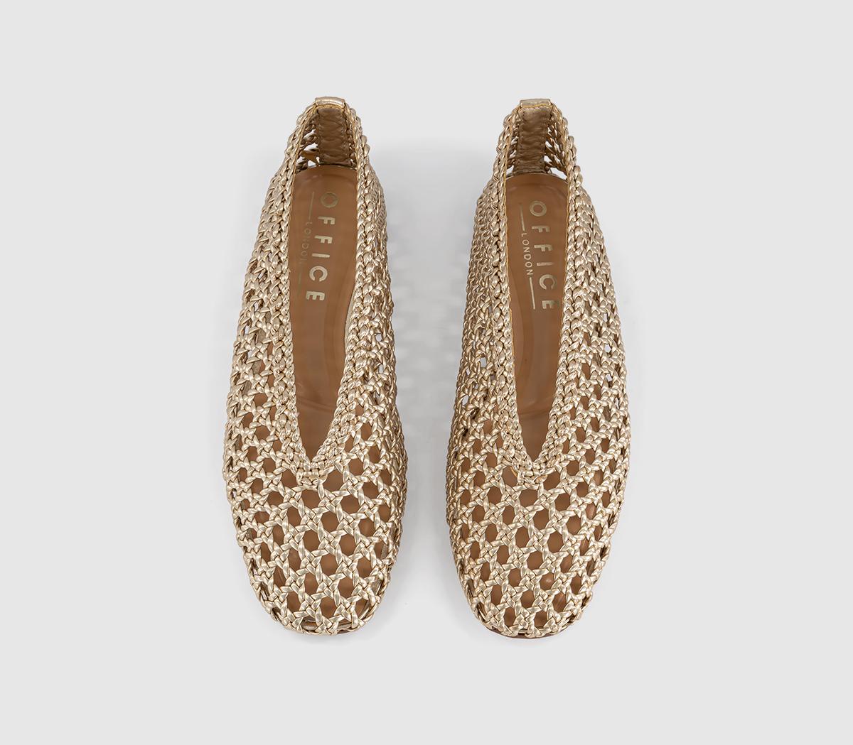 OFFICEFlawless Woven BallerinasGold