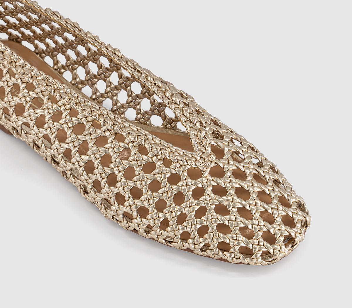 OFFICEFlawless Woven BallerinasGold