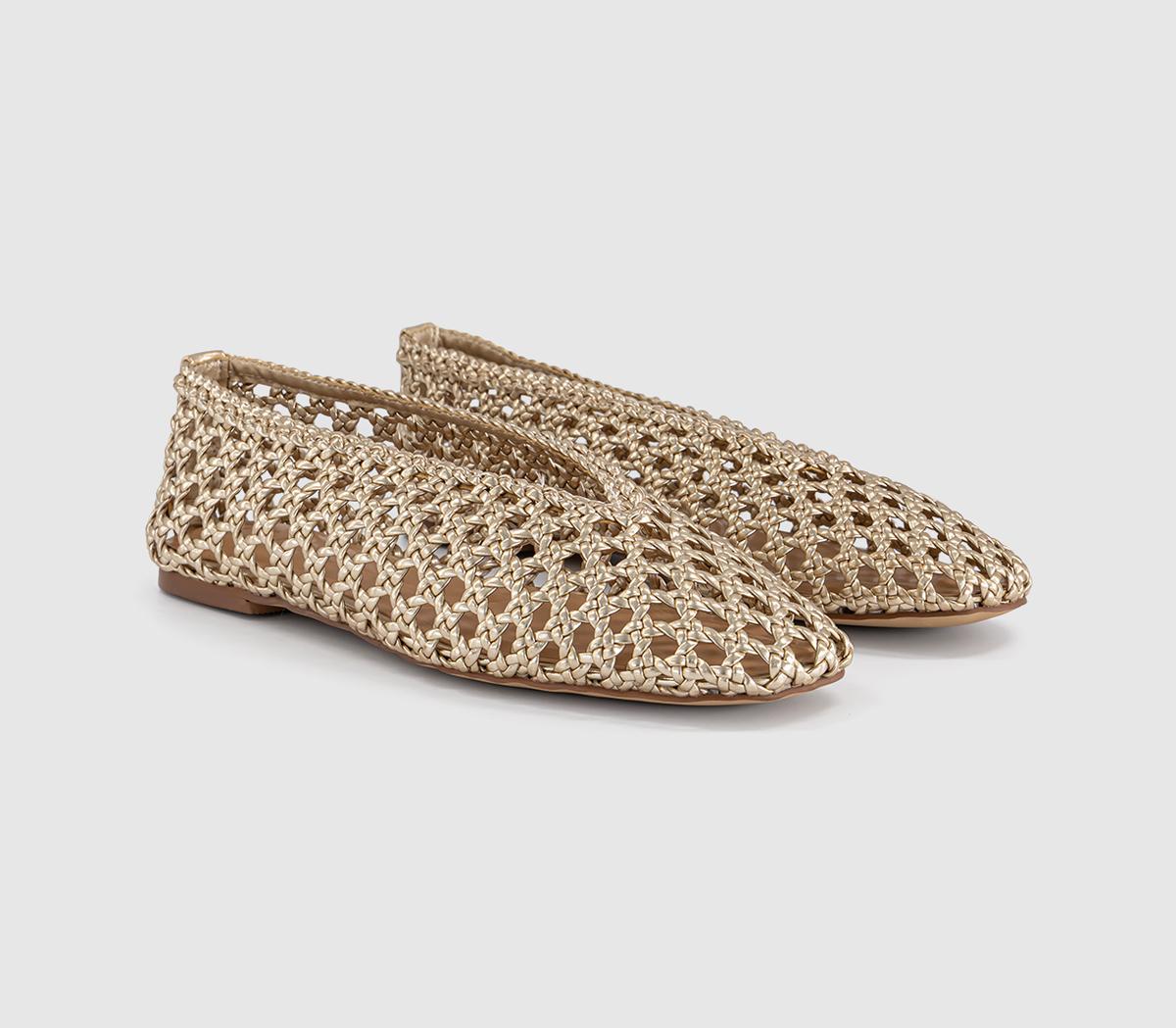 OFFICEFlawless Woven BallerinasGold