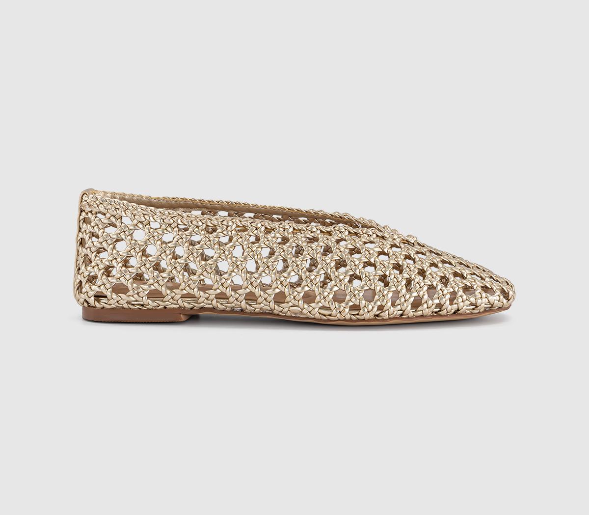 OFFICEFlawless Woven BallerinasGold