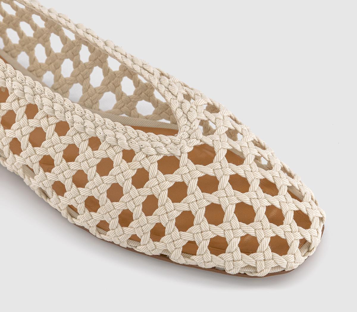 OFFICEFlawless Woven Ballerina Flats OFFICEFlawless Woven Ballerina FlatsCream Canvas