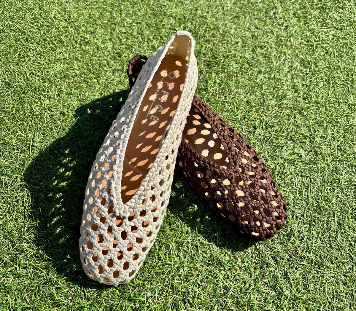 OFFICEFlawless Woven Ballerina Flats OFFICEFlawless Woven Ballerina FlatsCream Canvas
