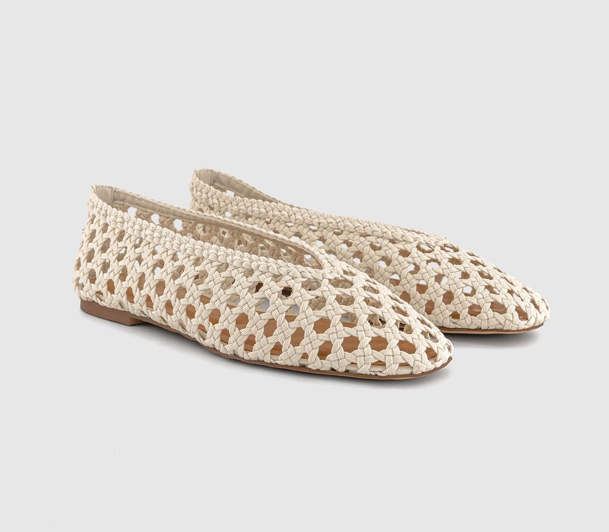 OFFICEFlawless Woven Ballerina Flats OFFICEFlawless Woven Ballerina FlatsCream Canvas