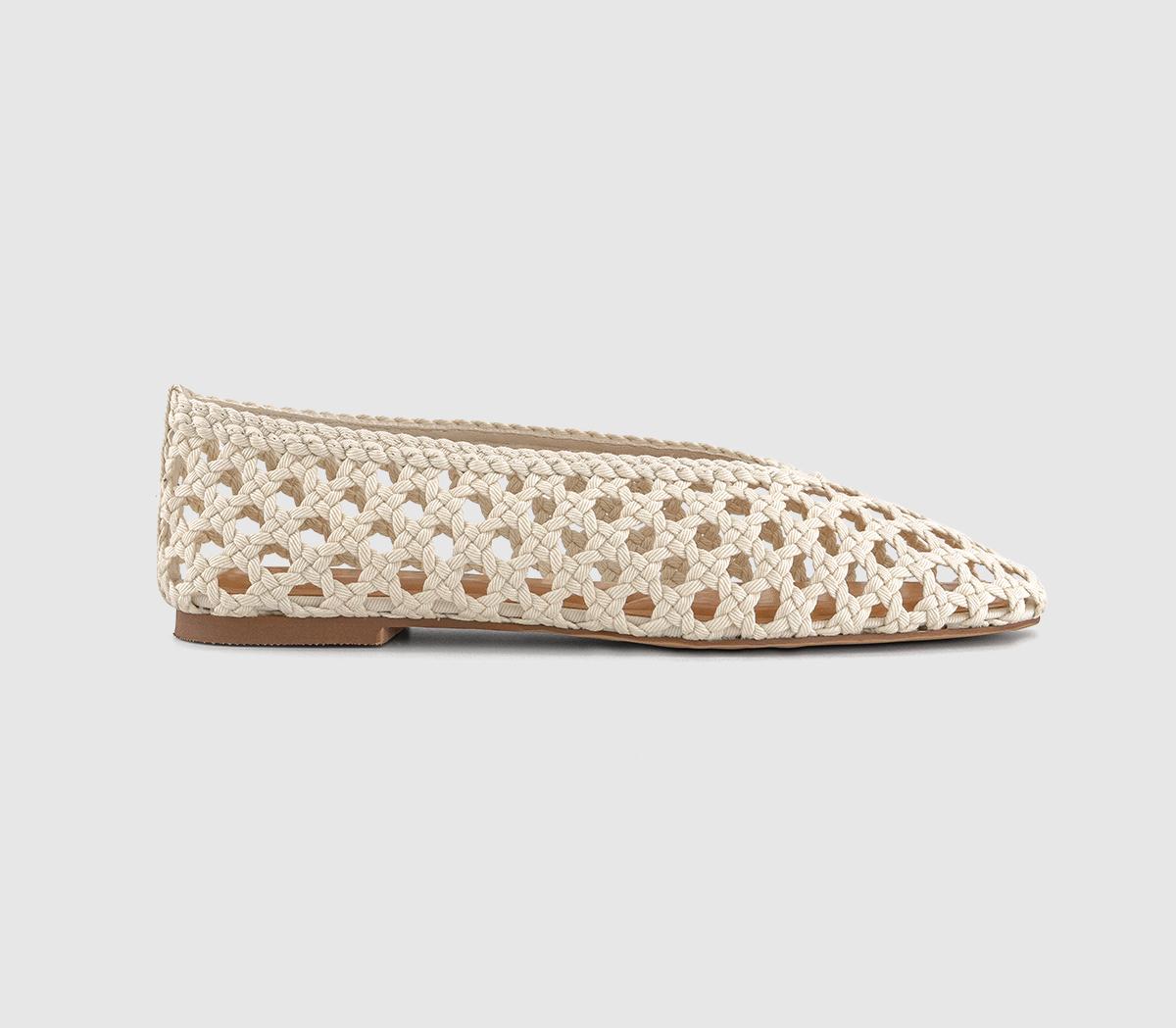 OFFICEFlawless Woven Ballerina Flats OFFICEFlawless Woven Ballerina FlatsCream Canvas