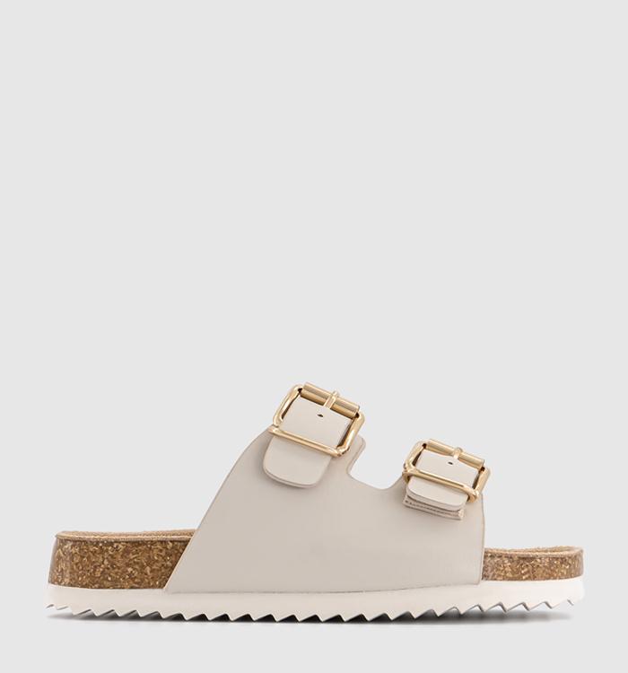 EARTHCHILD Evergreen Footbed Slip On Sandals Off White