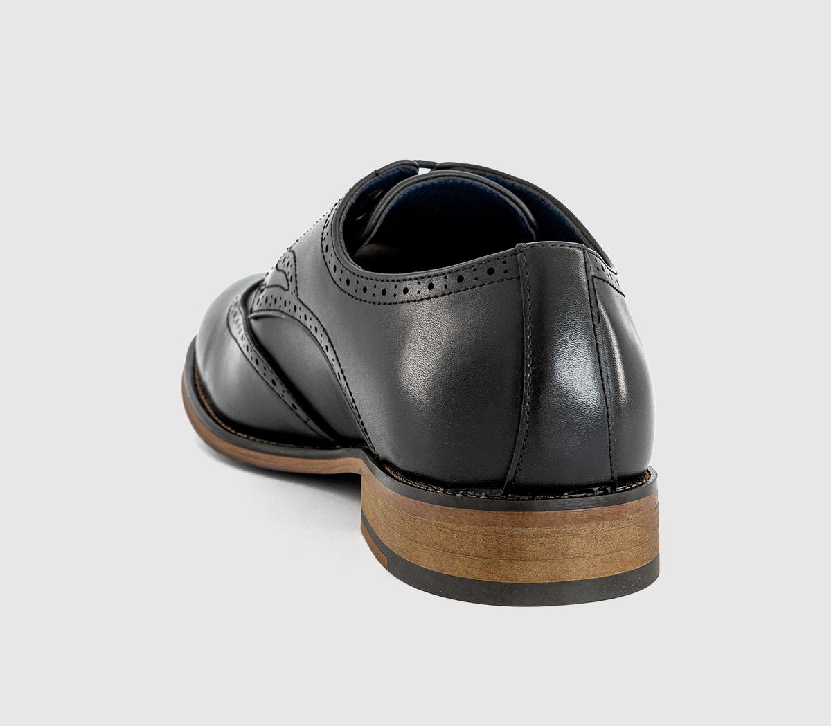 OFFICE Milton Lace Up Brogue Shoes OFFICE Milton Lace Up Brogue Shoes Black
