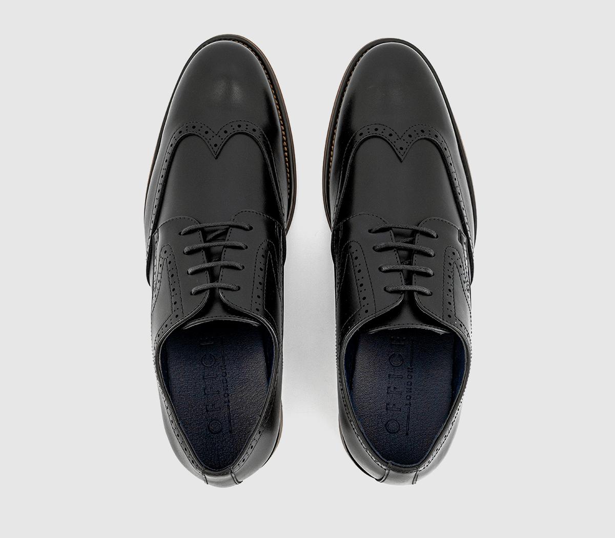 OFFICE Milton Lace Up Brogue Shoes OFFICE Milton Lace Up Brogue Shoes Black