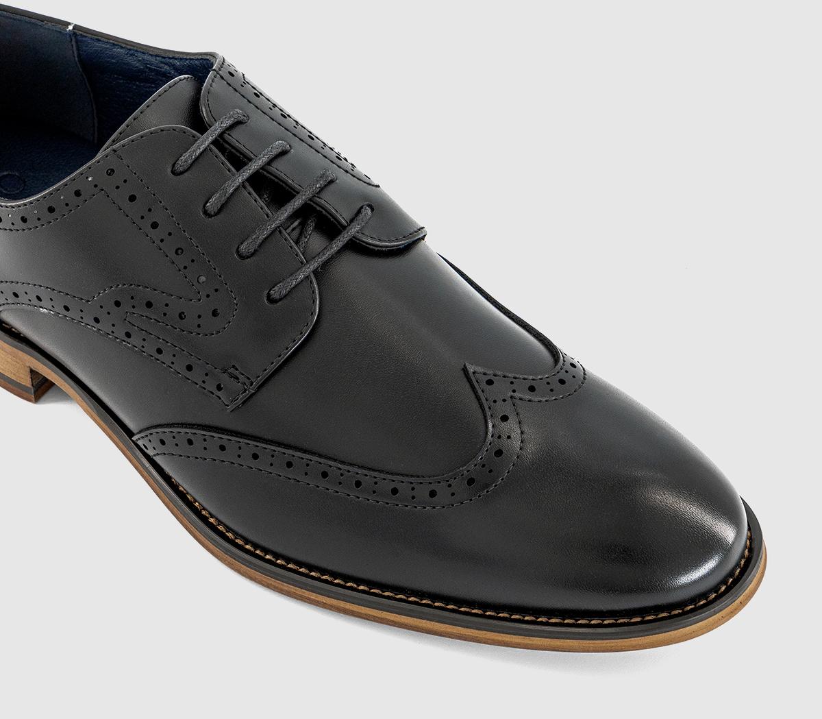 OFFICE Milton Lace Up Brogue Shoes OFFICE Milton Lace Up Brogue Shoes Black