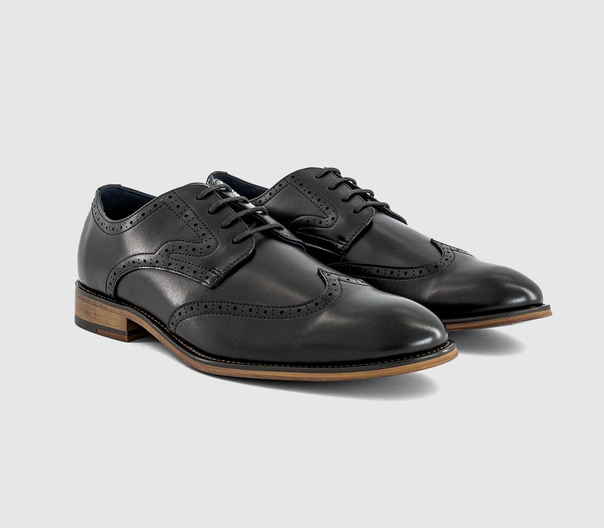 OFFICE Milton Lace Up Brogue Shoes OFFICE Milton Lace Up Brogue Shoes Black