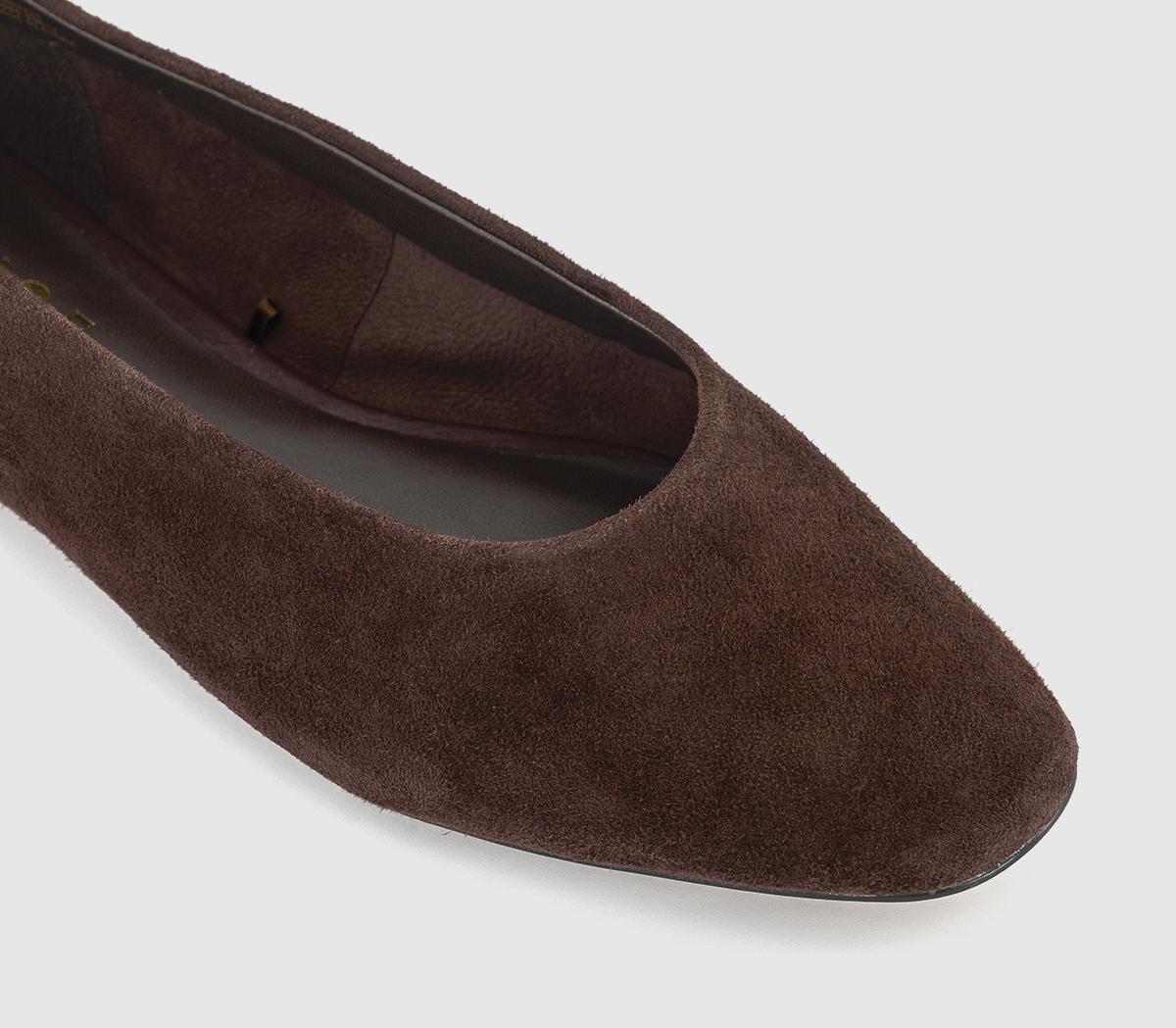 OFFICEFairytale Leather Ballet Pumps OFFICEFairytale Leather Ballet PumpsBrown Suede