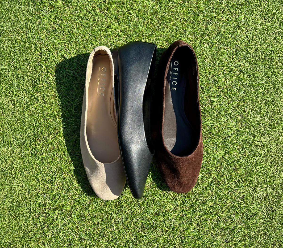 OFFICEFairytale Leather Ballet Pumps OFFICEFairytale Leather Ballet PumpsBrown Suede