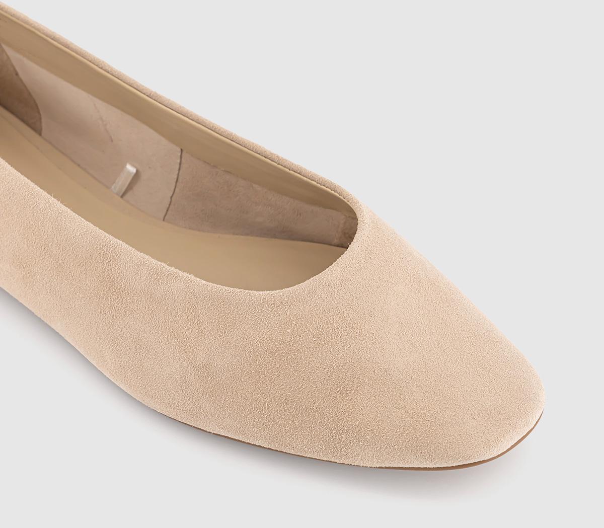 OFFICEFairytale Leather Ballet Pumps OFFICEFairytale Leather Ballet PumpsBeige Suede