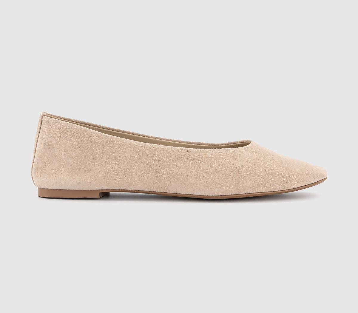 OFFICEFairytale Leather Ballet Pumps OFFICEFairytale Leather Ballet PumpsBeige Suede