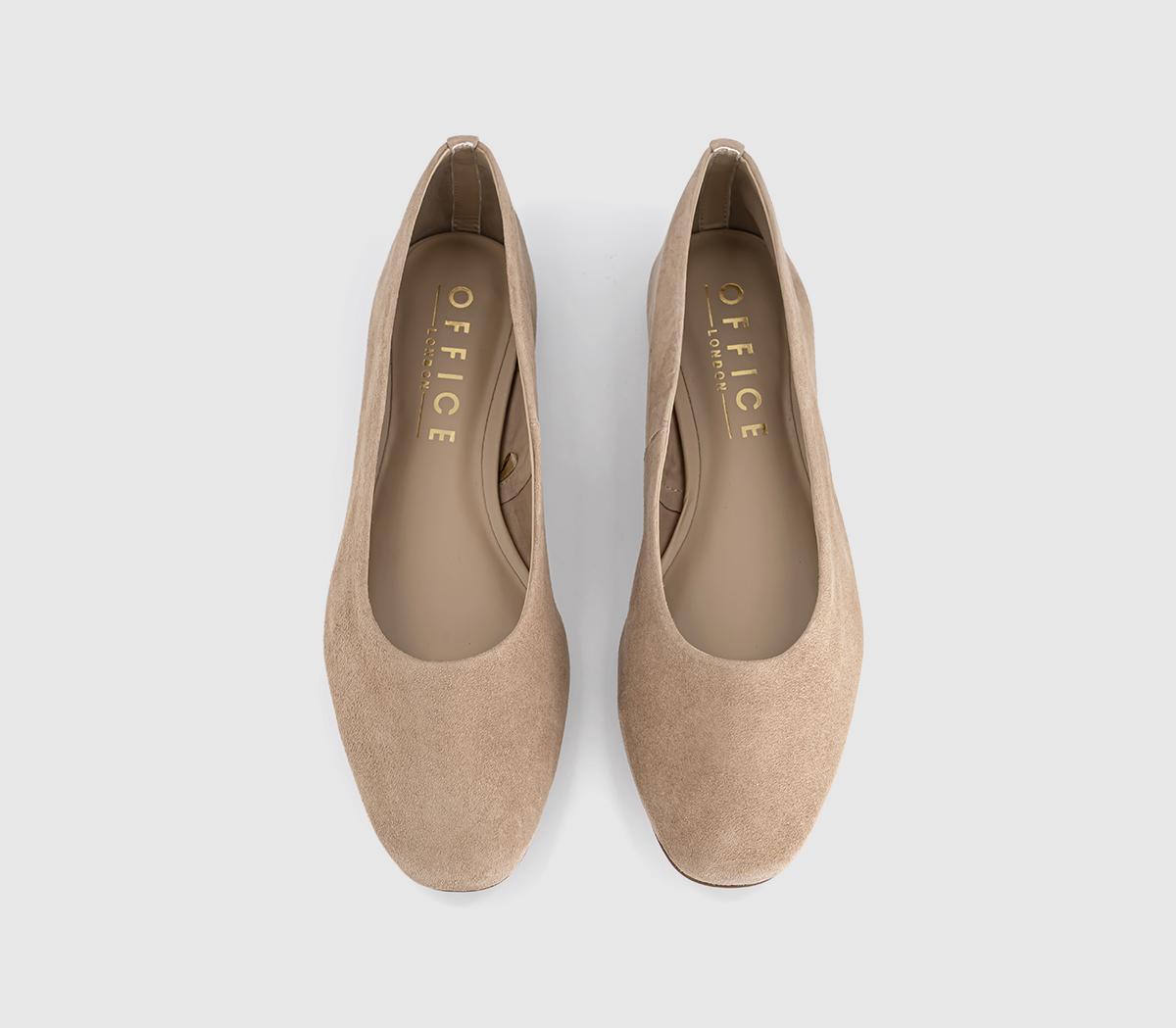 OFFICEFairytale Leather Ballerina PumpsTaupe Suede
