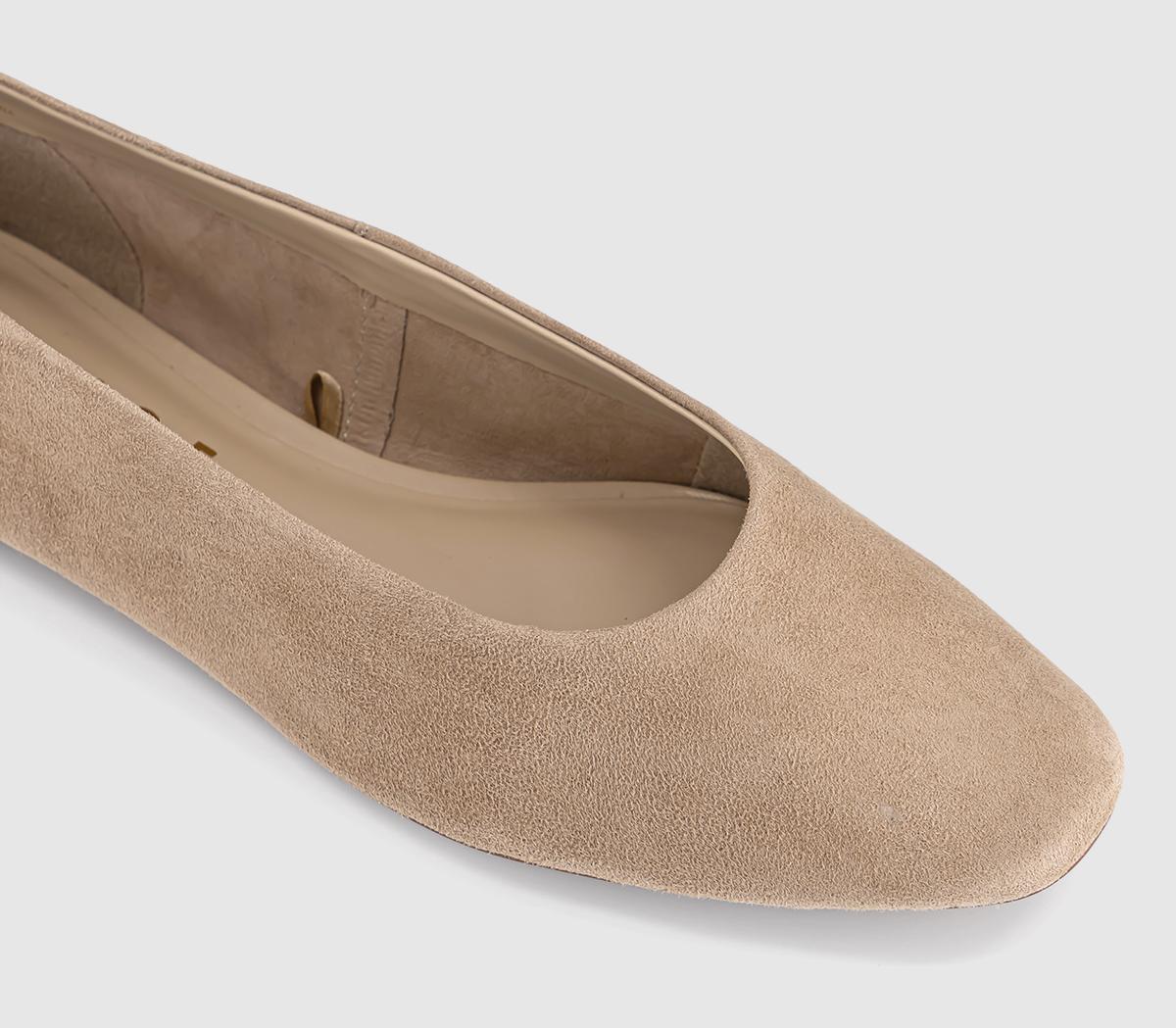 OFFICEFairytale Leather Ballerina PumpsTaupe Suede