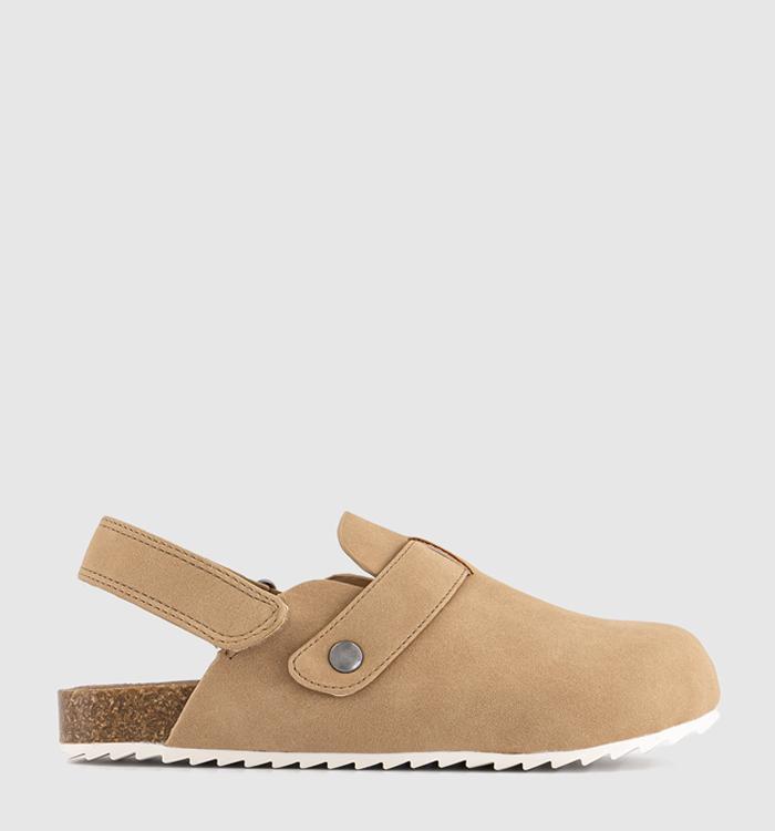 EARTHCHILD Willow Slingback Clogs Beige