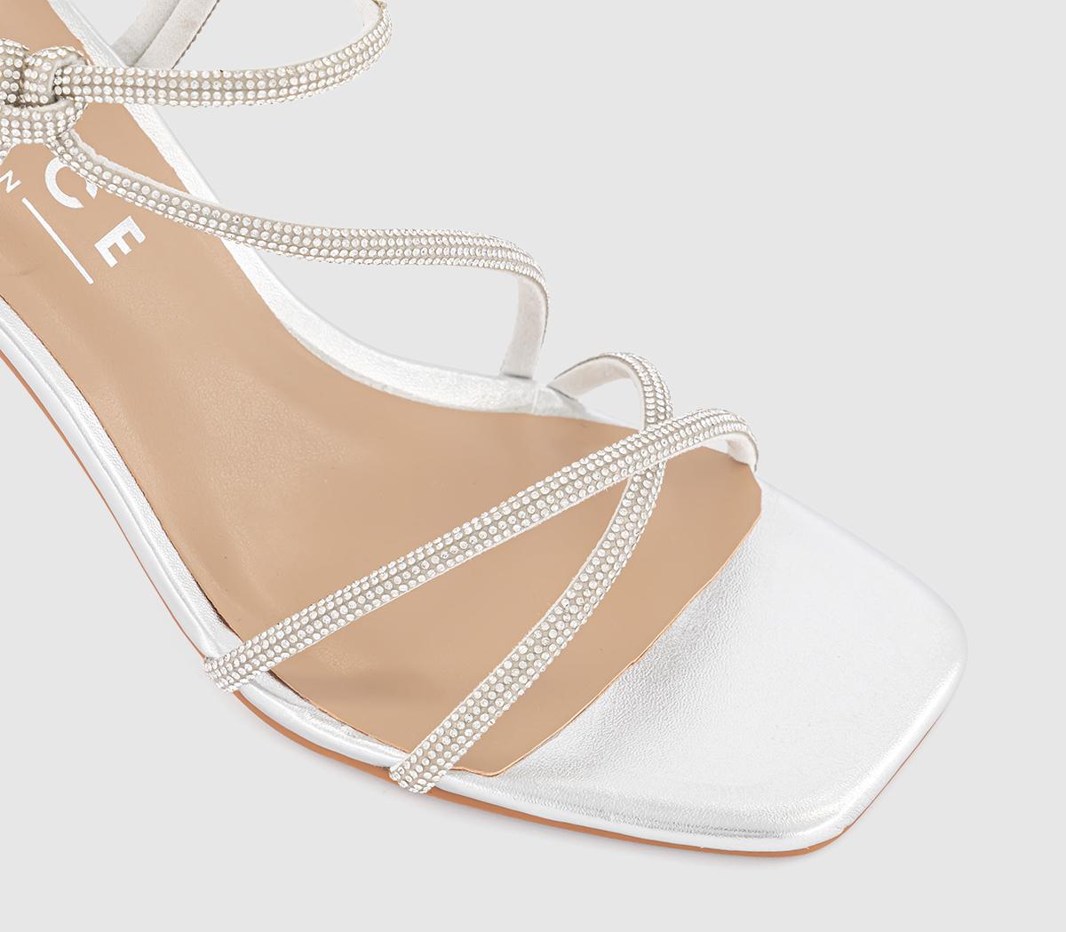 OFFICEHart Strappy Heeled Sandals OFFICEHart Strappy Heeled SandalsSilver Embellished