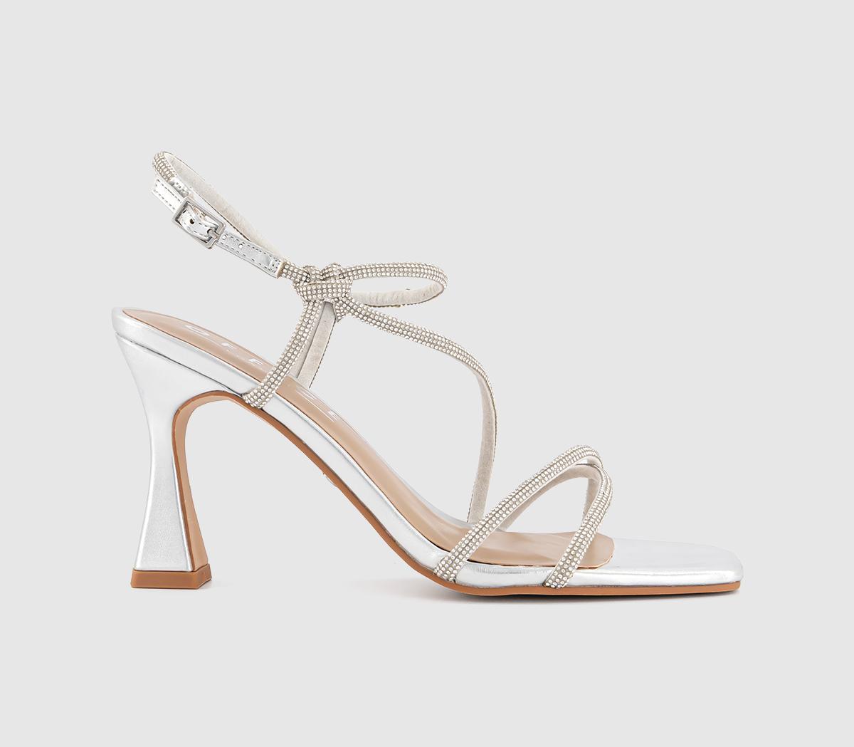 OFFICEHart Strappy Heeled Sandals OFFICEHart Strappy Heeled SandalsSilver Embellished