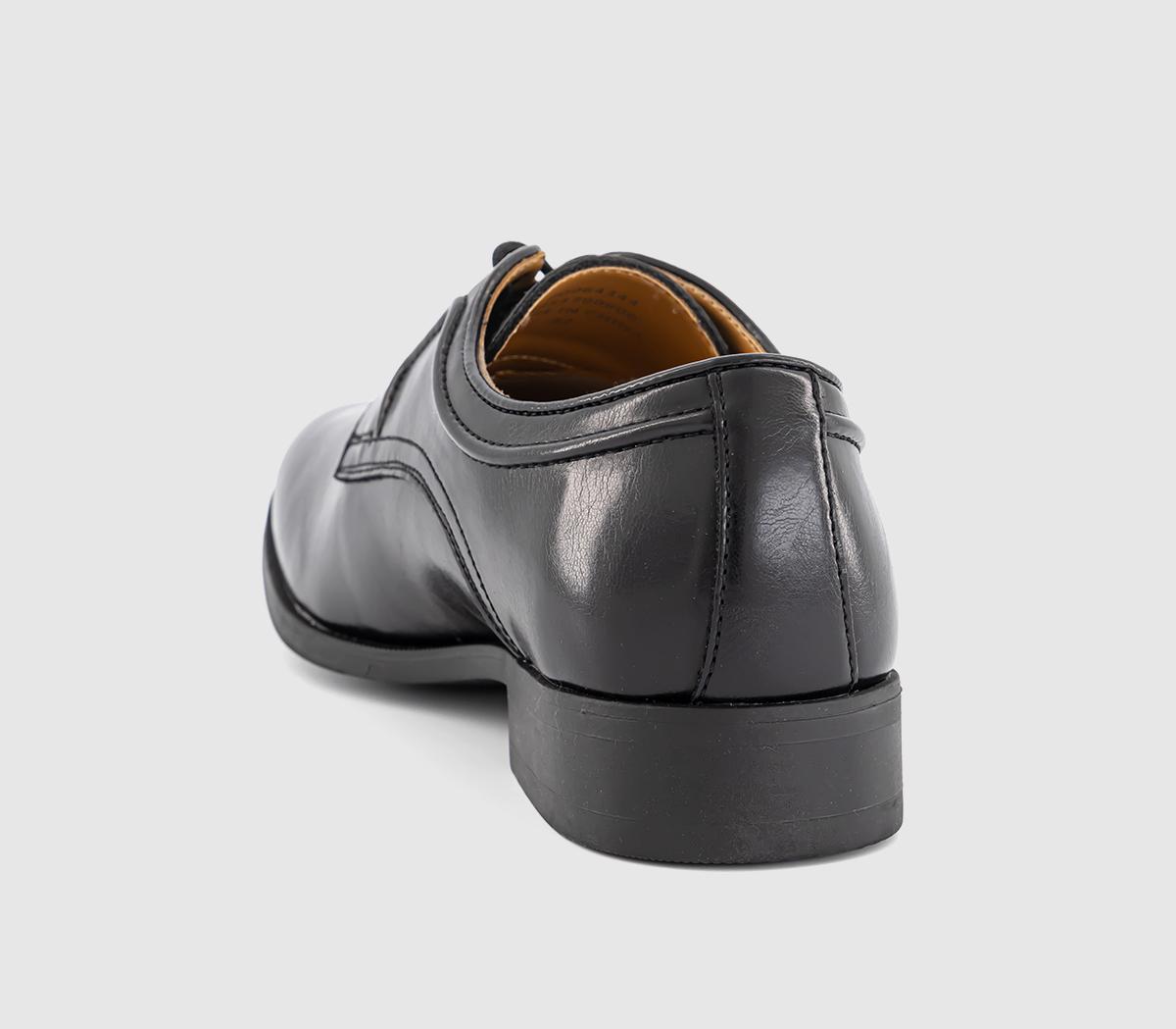 OFFICEMarvin Stitch Detail Plain Toe Derby Shoes OFFICEMarvin Stitch Detail Plain Toe Derby ShoesBlack