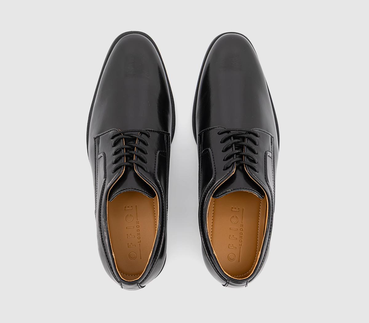 OFFICEMarvin Stitch Detail Plain Toe Derby Shoes OFFICEMarvin Stitch Detail Plain Toe Derby ShoesBlack