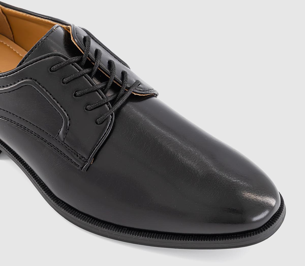 OFFICEMarvin Stitch Detail Plain Toe Derby Shoes OFFICEMarvin Stitch Detail Plain Toe Derby ShoesBlack