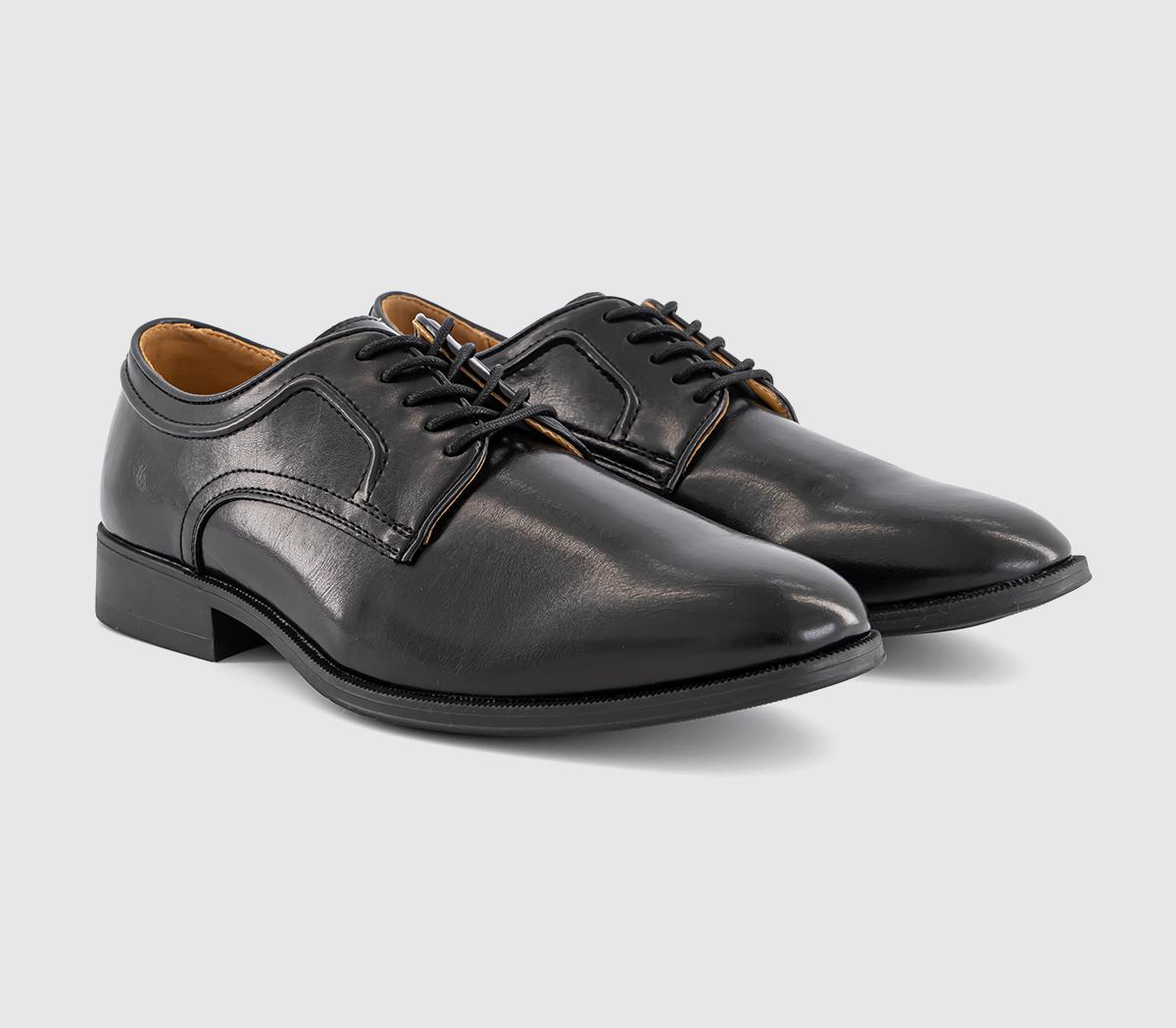 OFFICEMarvin Stitch Detail Plain Toe Derby Shoes OFFICEMarvin Stitch Detail Plain Toe Derby ShoesBlack