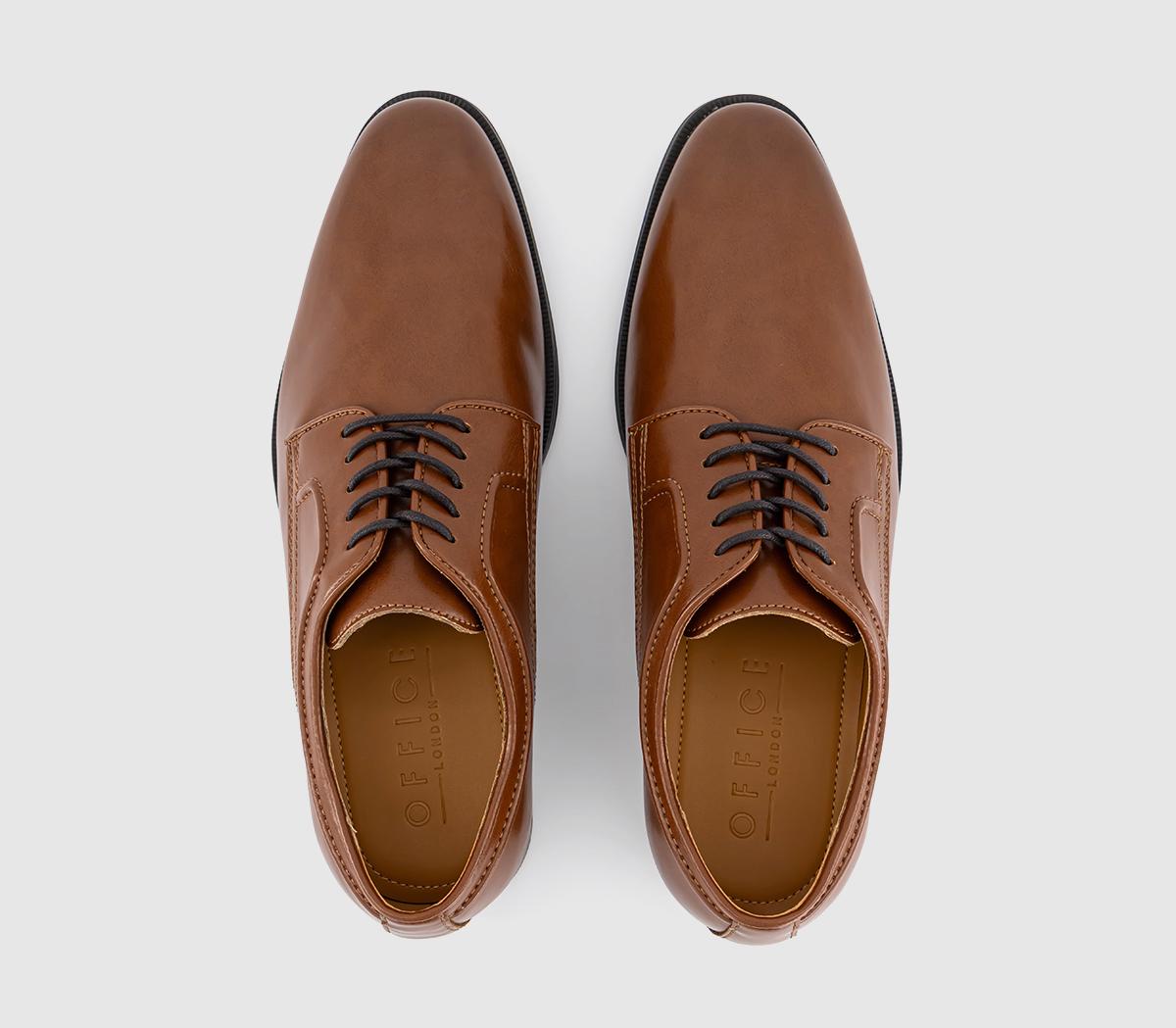 OFFICEMarvin Stitch Detail Plain Toe Derby Shoes OFFICEMarvin Stitch Detail Plain Toe Derby ShoesTan