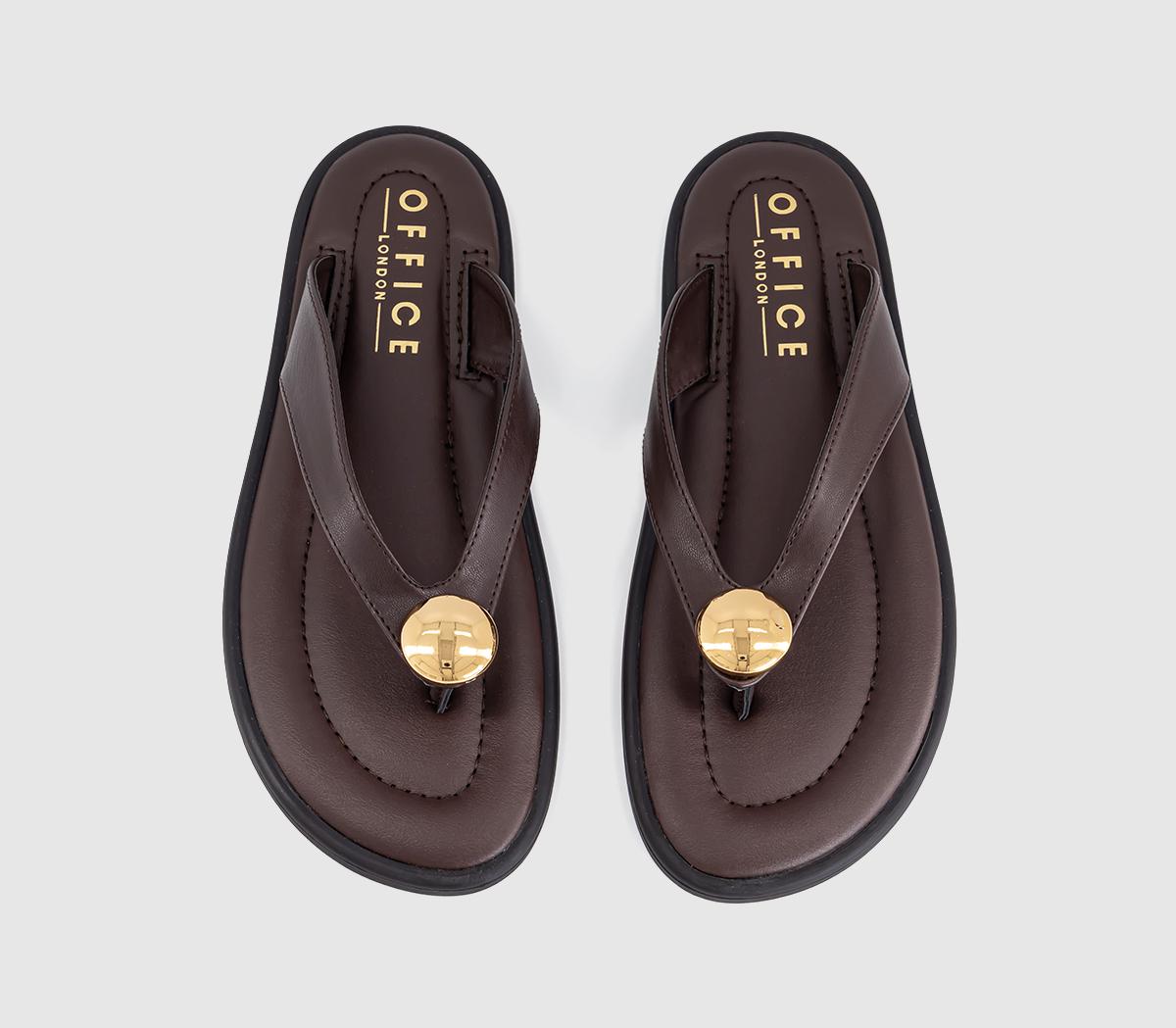 OFFICESardinia Hardware Toe Post SandalsBrown