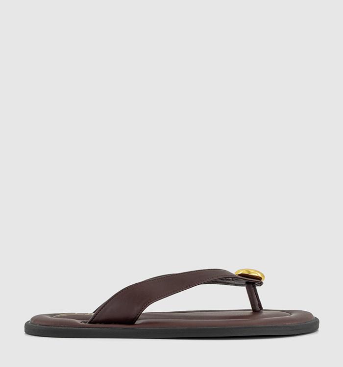 OFFICE Sardinia Hardware Toe Post Sandals Brown