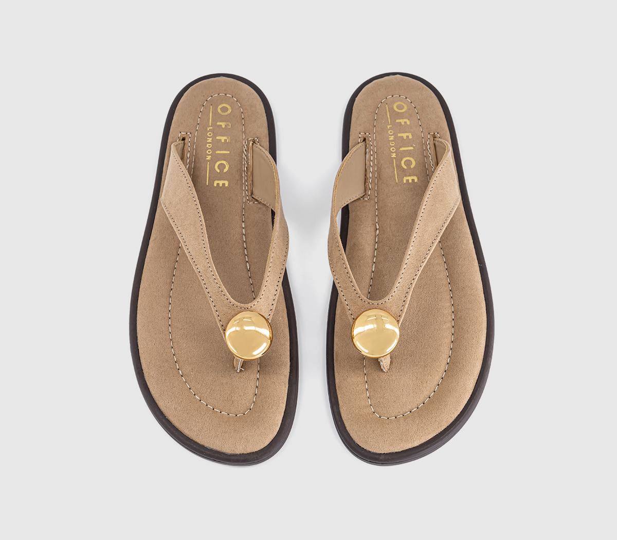 OFFICESardinia Hardware Toe Post SandalsTaupe