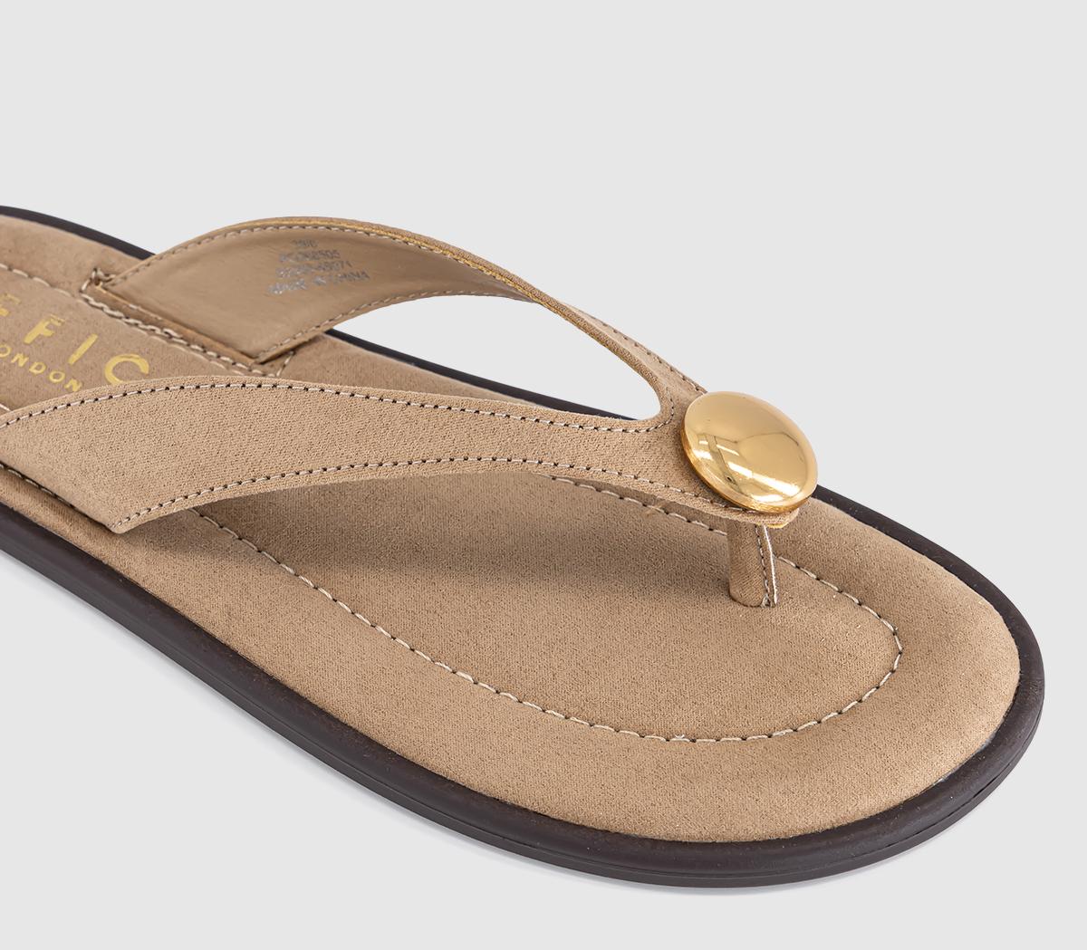 OFFICESardinia Hardware Toe Post SandalsTaupe