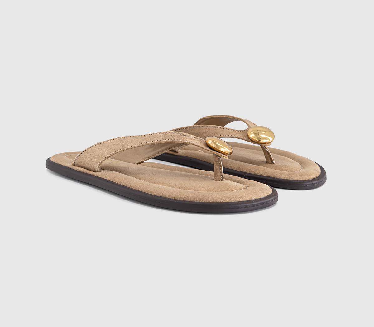 OFFICESardinia Hardware Toe Post SandalsTaupe