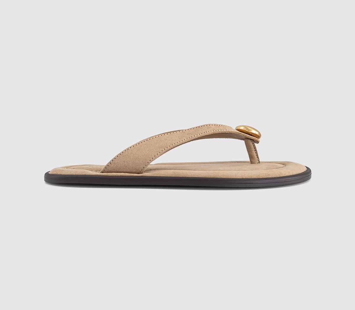 OFFICESardinia Hardware Toe Post SandalsTaupe