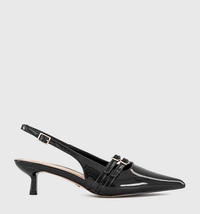 OFFICE Maizie Buckle Slingback Court Heels Black