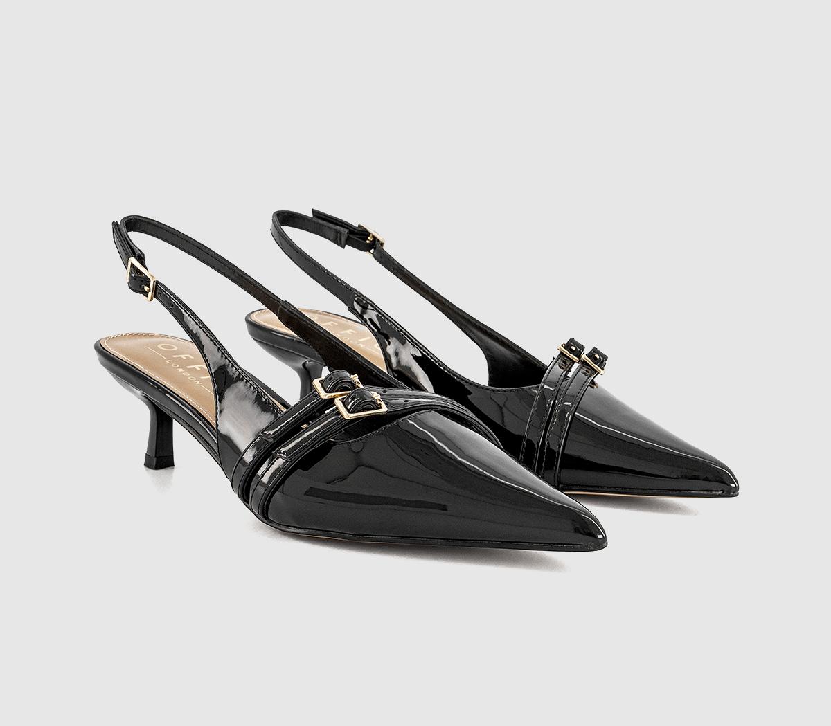 OFFICE Maizie Buckle Slingback Court Heels OFFICE Maizie Buckle Slingback Court Heels Black