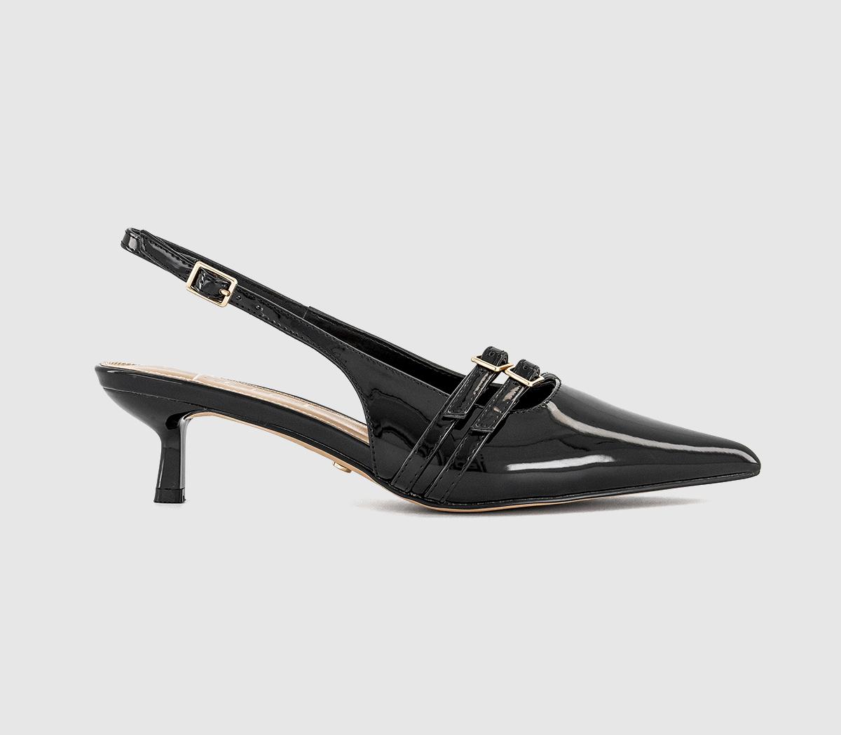 OFFICEMaizie Buckle Slingback Court Heels OFFICEMaizie Buckle Slingback Court HeelsBlack