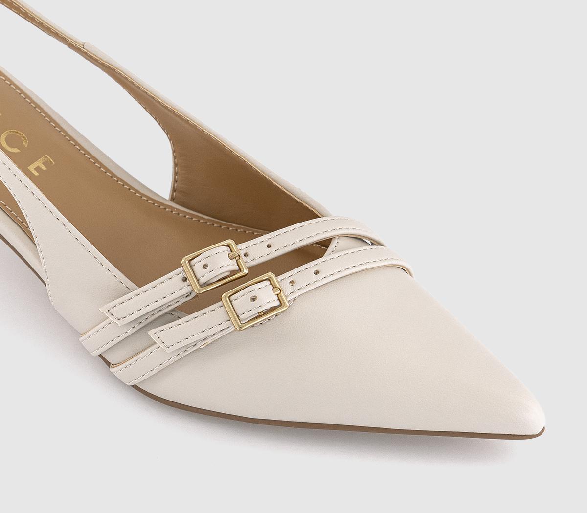 OFFICE Maizie Buckle Slingback Court Heels OFFICE Maizie Buckle Slingback Court Heels Off White