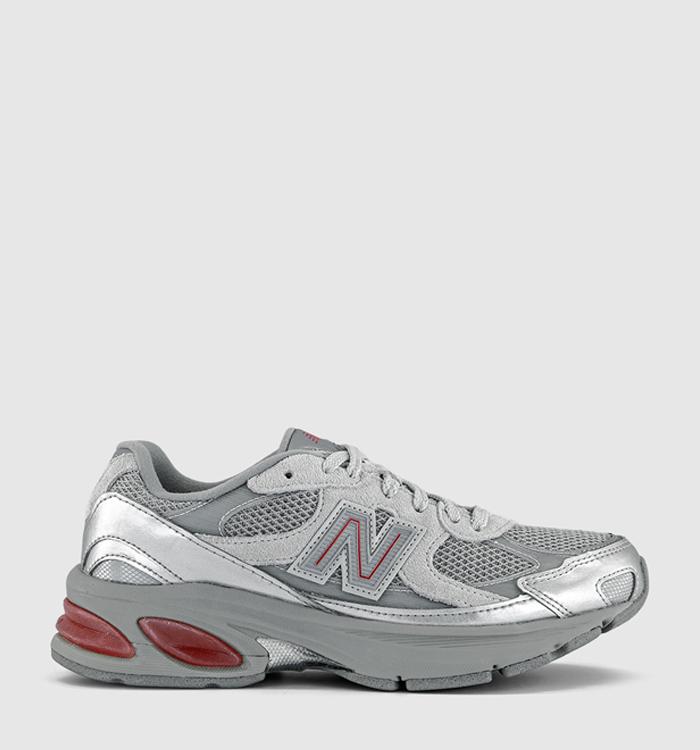 New Balance 2010 Trainers Silver Metallic Team Red Concrete