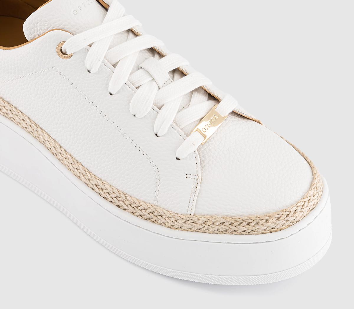 OFFICE Terri Jute Platform Lace Up Trainers OFFICE Terri Jute Platform Lace Up Trainers White