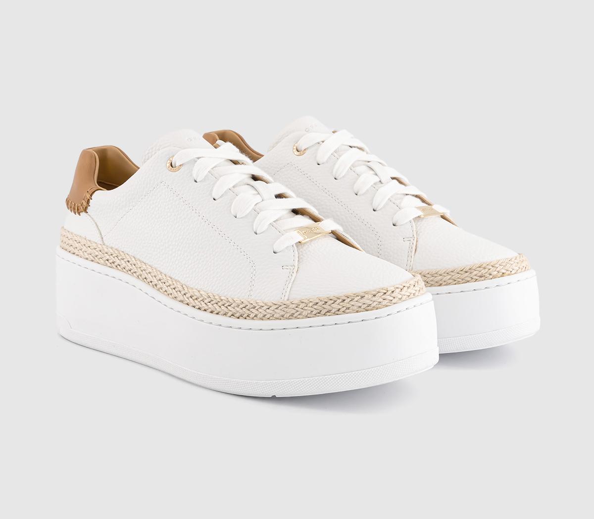OFFICE Terri Jute Platform Lace Up Trainers OFFICE Terri Jute Platform Lace Up Trainers White