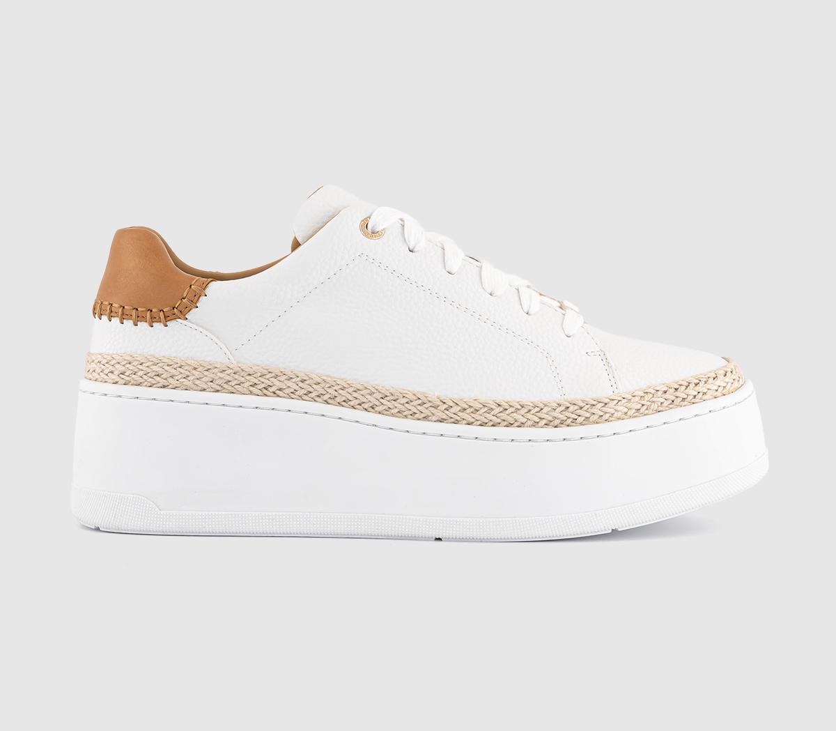 OFFICETerri Jute Platform Lace Up Trainers OFFICETerri Jute Platform Lace Up TrainersWhite