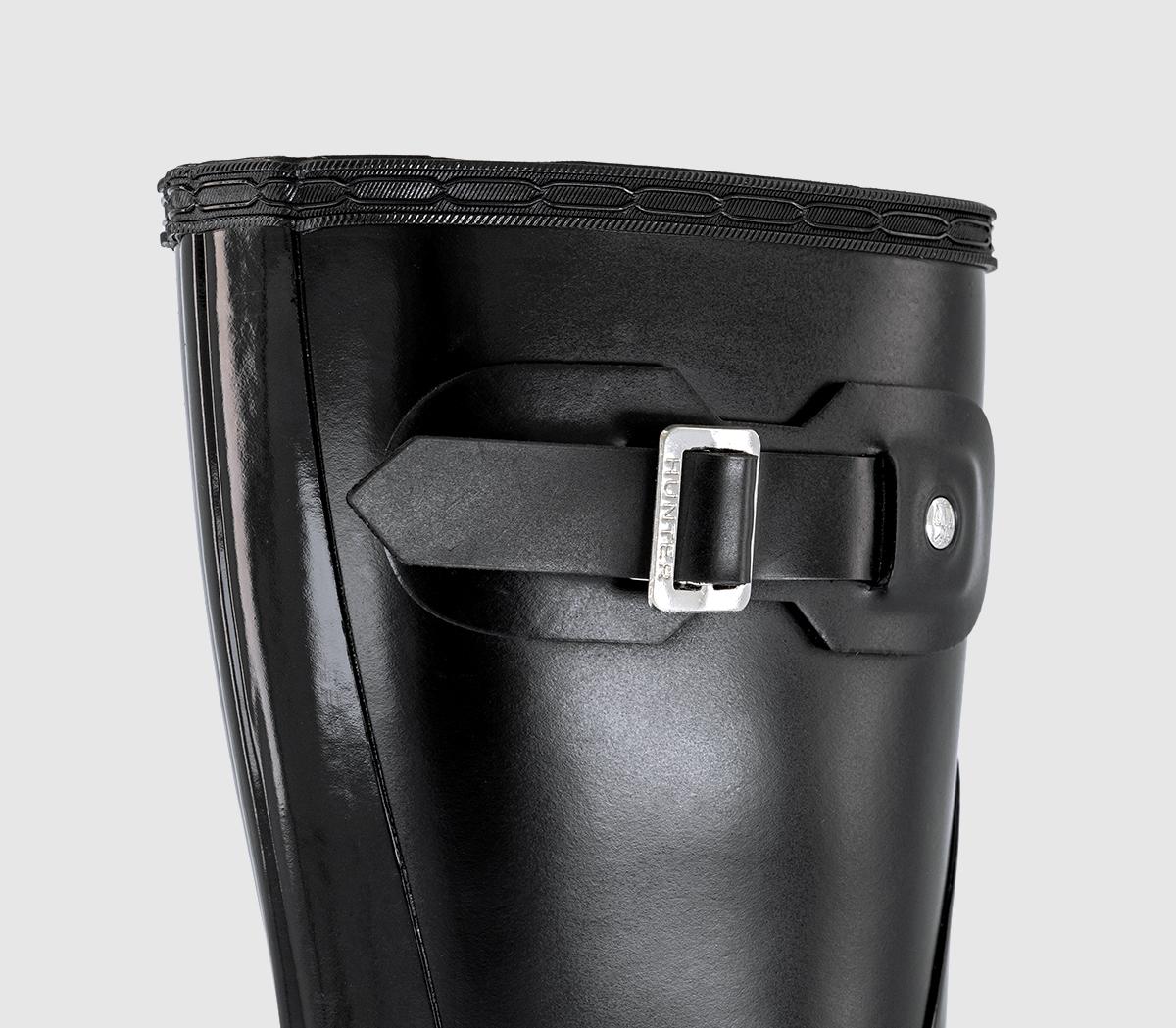 HunterWomens Original Short Gloss BootsBlack