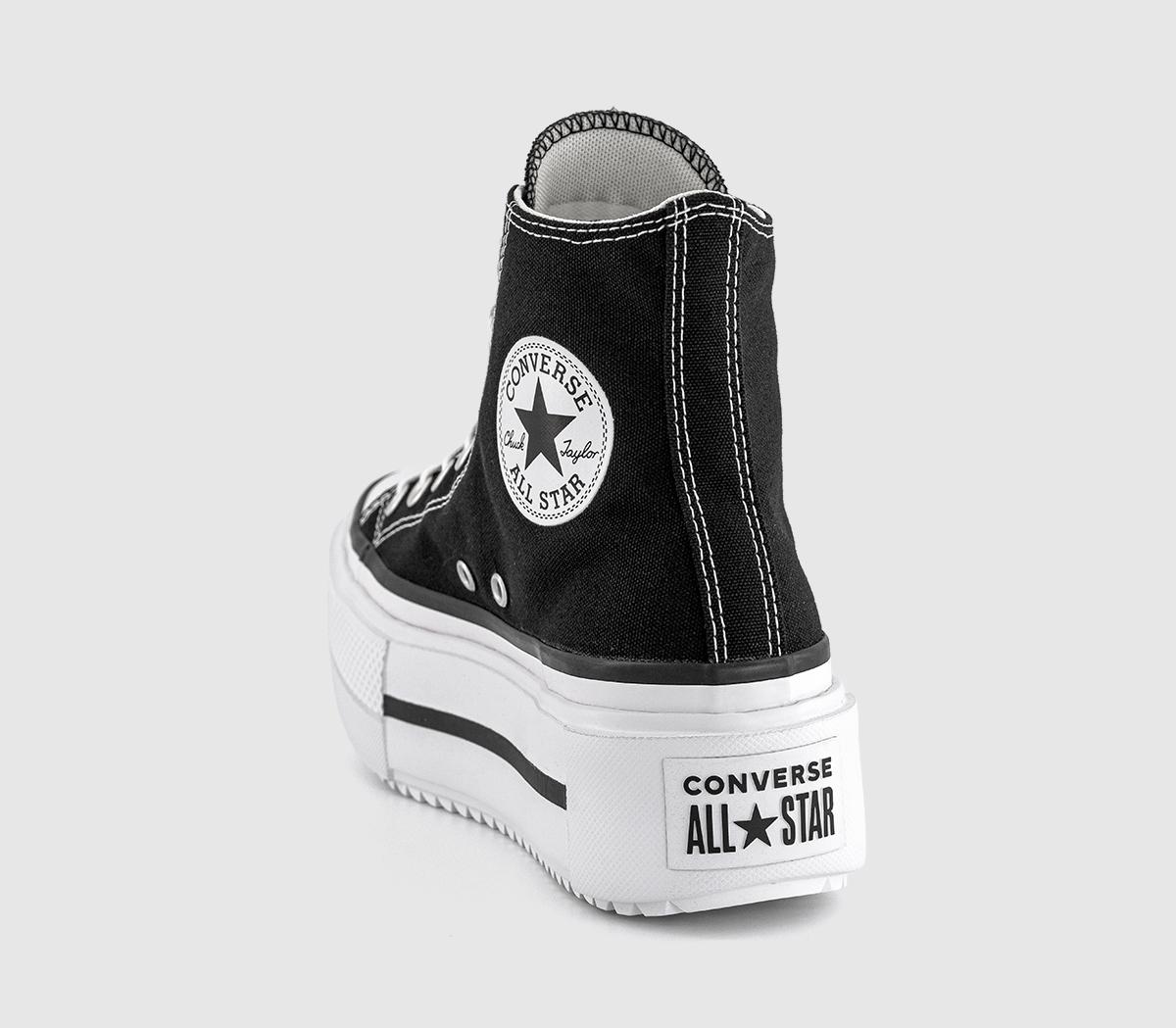 ConverseChuck Taylor All Star Lift Hi Double Trainers ConverseChuck Taylor All Star Lift Hi Double TrainersBlack White Black