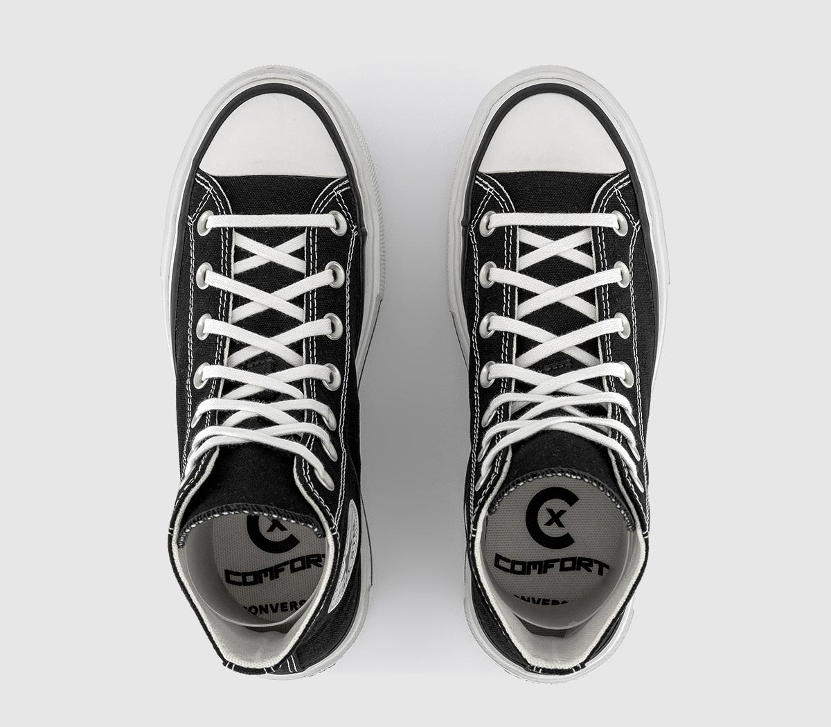 ConverseChuck Taylor All Star Lift Hi Double Trainers ConverseChuck Taylor All Star Lift Hi Double TrainersBlack White Black