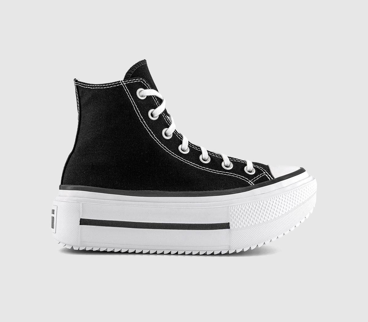 ConverseChuck Taylor All Star Lift Hi Double Trainers ConverseChuck Taylor All Star Lift Hi Double TrainersBlack White Black