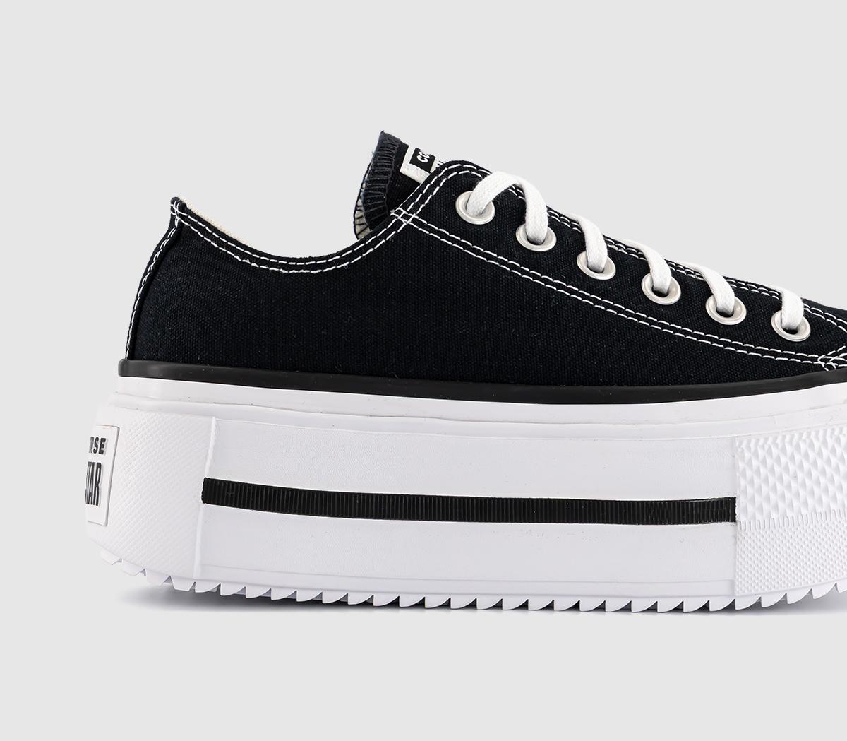 ConverseChuck Taylor All Star Lift Ox Double TainersBlack White Black