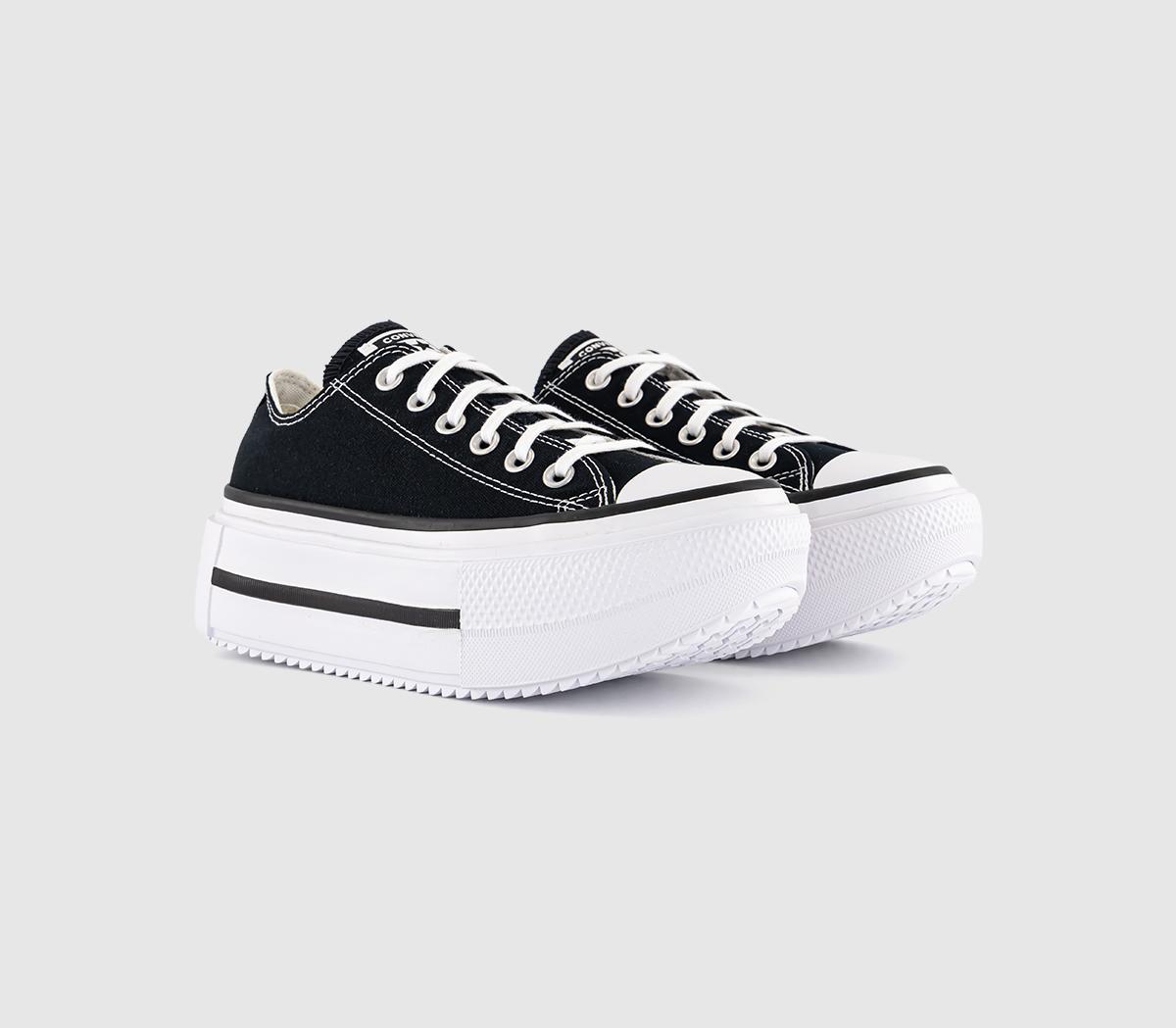 ConverseChuck Taylor All Star Lift Ox Double Tainers ConverseChuck Taylor All Star Lift Ox Double TainersBlack White Black
