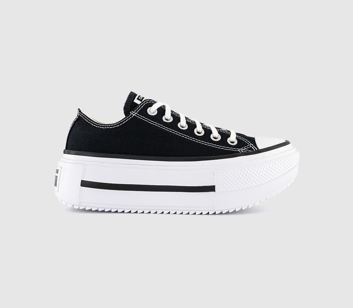 ConverseChuck Taylor All Star Lift Ox Double Tainers ConverseChuck Taylor All Star Lift Ox Double TainersBlack White Black
